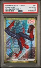2023 Upper Deck Marvel Platinum Spider-Man Yellow Spotlight /399 #61 PSA 10 picture