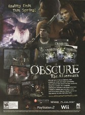 2008 OBSCURE: The Aftermath PS2 Original VTG Print Ad Art Decor 21x27cm EGM 228 picture