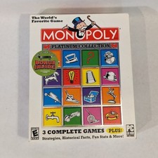 Vtg Monopoly Platinum Collection PC 3 Games Tycoon Casino Bonus Skateboard Token picture