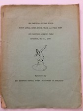 Vintage 1954 New Hartford, Central School Inter School Track And Field Book picture