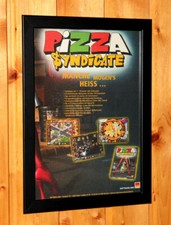 2000 Fast Food Tycoon Pizza Syndicate Rare Small Poster Vintage Ad Page Framed picture