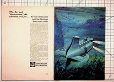 Aluminaut Submarine Reynolds Aluminum Vintage 1960s Magazine Ad US Navy picture