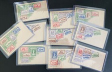 Rare Ten Pan American Exposition Stamp On Stamp Postcards Complete Set Mint picture