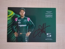 Sebastian Vettel Original Autograph Card Aston Martin F1 2021 / ORIGINAL SIGNED picture
