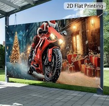 Ducati MotoGp 2D Banner/Poster 180x305 Red V4 Snow Santa 🎅 9925 picture