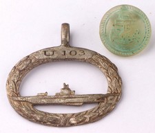 U103 Submariner's pendant Navy U-boat WWII Glass button Submarine WWII Marine picture