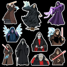 10x Custom Darth Sidious Character Stickers Set #1 picture