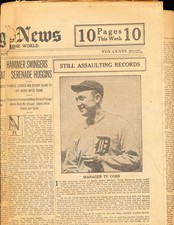 5/14 1925 The sporting News Ty Cobb detroit tigers full issue bxlg picture