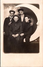 RPPC Real Photo postcard Moon Studio Shot 4 Olsons Rushford Minnesota ? picture