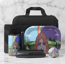 18pc Big Lez Show Smoking Set | Sassy Sasquatch Grinder Rolling Tray Stash Kit picture