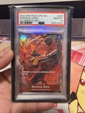 2022 One Piece EN Roronoa Zoro Alternate Art OP01-025 SR Romance PSA 10 picture
