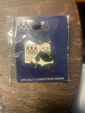 Beijing 2008 Olympics Team USA Panda Bear Pin Aminco New Sealed picture