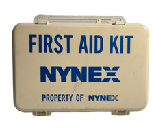 Vintage NYNEX Telephone Utility First Aid Kit 10 Unit Wall Mount Box Prop Case picture