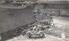 Columbus Ohio Flood 1913 Railroad Train Disaster Depot Station Vtg Postcard 24A picture