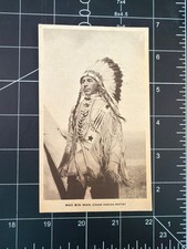 Max Big Man Crow Indian Artist Postcard Burlington Route Everywhere West Vintage picture