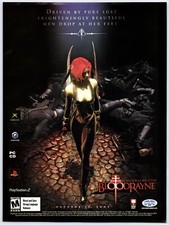 BloodRayne - PS2 Xbox GameCube - Vintage Original Print Ad/Poster Promo Art 2002 picture
