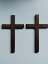 2 Wall Cross Wood Brown 4.7