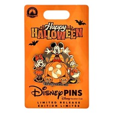 Disney 2026 DVC Happy Halloween Pumpkin Pin Mickey Minnie Vacation Club - NEW picture