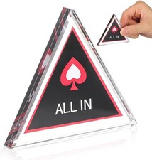 2pcs All in Chip Buttons, Triangle Poker Dealer Button, Double Layer Poker Ch picture
