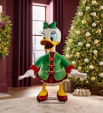 4 FT ANIMATED DISNEY'S DAISY DUCK INTERACTIVE CHRISTMAS ANIMATRONIC PROP picture
