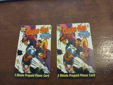 Set of 2 EXC , 1996 Combos, Marvel Prepaid Phone Card, Combo Man picture