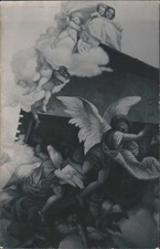 Angels Cherubs Religious Scene Original Vintage Real Photo Postcard RPPC picture