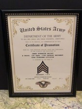 SERGEANT / SGT (E-5) U.S. Army ~ Commemorative Promotion Certificate picture
