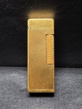 Vintage Dunhill Rollagas Lighter Gold Plate Switzerland Butane NOT TESTED picture
