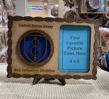 8th Infantry Division Picture frame wooden plaque  picture