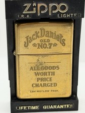 Vintage 1997 Jack Daniel’s All Goods Worth Price Brass Zippo Lighter New B37 picture
