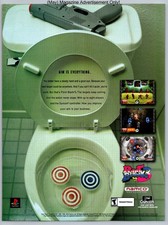 Point Blank 3 Namco Guncon Controller Toilet Targets 2001 Advertisement picture