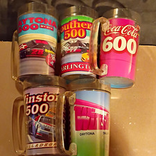 1997 NASCAR Racing Souvenir Mug Set of 5: Daytona 500, Southern 500, Winston 500 picture
