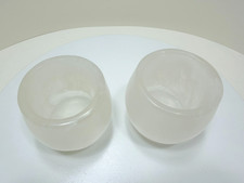 2 Vintage Transluscent Alabaster Swirl Lucite Votive Candle Holders picture