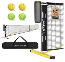 22FT Regulation Pickleball Net System Portable, Ball Collector, Carry Bag 4 ball picture