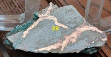 Native Michigan Copper Ore Specimen With Chrysocolla From The Osceola Mine. picture