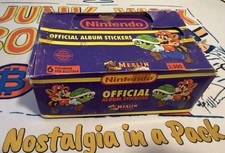 (1) Sealed Box With 100 Packs 1992 Merlin Nintendo Stickers From Europe Rare picture