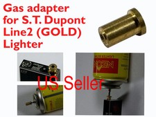 Gas Refill Adapter/REAL ST.Dupont lighter Line 1/2 Gold picture