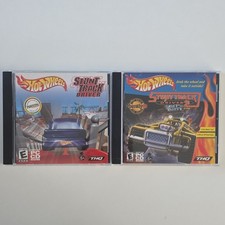 THQ Hot Wheels Stunt Track Driver + Stunt Track Driver 2 Get 'n Dirt PC + Manual picture