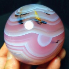 RARE 381.2G 64mm Natural Polished Colorful Agate Crystal Ball Madagascar AB1707 picture