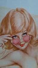 VINTAGE ALBERTO VARGAS ORIGINAL PINUP CARTOON ART - BIG ROUND ONES ARE IN NOW picture