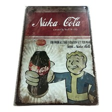 Fallout Nuka-Cola Tin Metal Vintage Sign 8x12 NEW picture