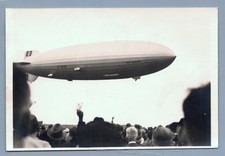 D-LZ 130 Graf Zeppelin RPPC Reich propaganda spectator in crowd Real Photo 1/1 ? picture