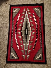Authentic Vintage 1970s Navajo Rug - Ganado / Klagetoh Style Handwoven Wool  picture