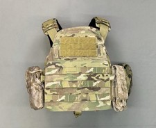Crye Precision AVS Large Swimmer Cut Plate Carrier Multicam W/pouches READ picture