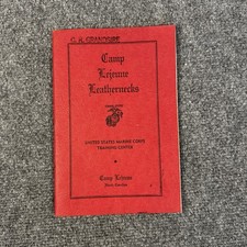 Vintage 1946 Camp Lejeune Leathernecks Book USMC US Marine Corps WWII Era picture