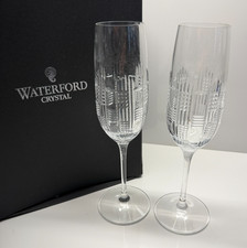 Lot of 2 Waterford Crystal Essentially Dungarvan Vertical Horizontal Cut Flutes picture