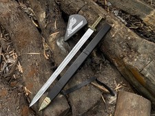Handmade King Ragnar Lorthbrok Viking Sword With Scabbard And Wall plaque picture