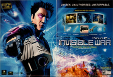 Deus Ex Invisible War Xbox Vintage Poster Print Ad 2003 Sci-Fi RPG Blue picture