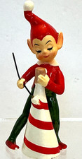 Vintage Josef Originals Christmas Pixie Elf Figurine Japan 5” Original Labels picture