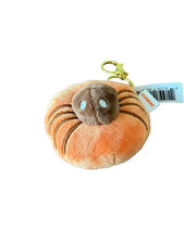 BRAND NEW RARE DUNKIN' DONUTS SPIDER/SPIDEY ORANGE MUNCHKIN KEYCHAIN PLUSH picture